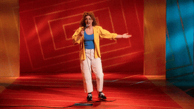 A Woman Singing Into A Microphone With The Words " And I 'Ll Die On That Hill Baby Ok " Above Her GIF
