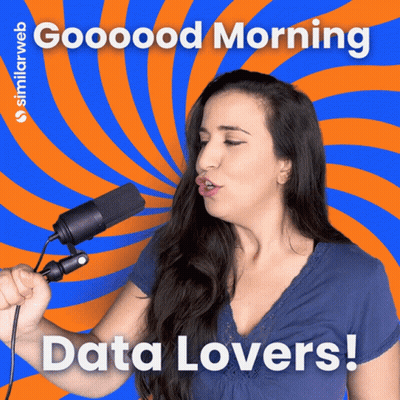 A Woman Singing Into A Microphone With The Words Goood Morning Data Lovers GIF