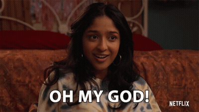 A Woman Sitting On A Bed Says Oh My God Netflix GIF