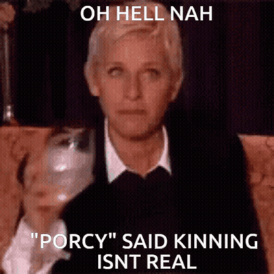 A Woman Sitting On A Couch With A Caption That Says " Oh Hell Nah " GIF