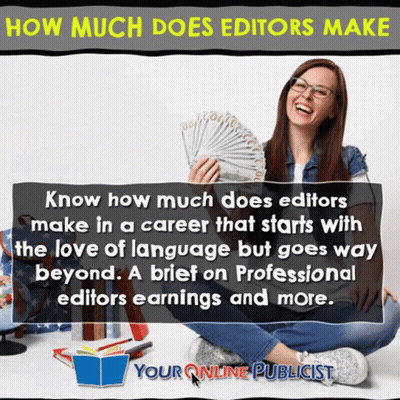 A Woman Sitting On The Floor Holding A Fan Of Money With The Words How Much Does Editors Make GIF