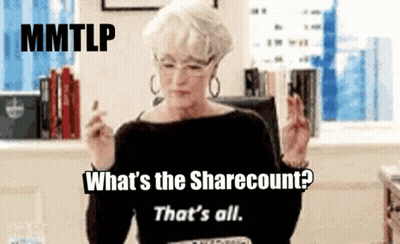 A Woman Smoking A Cigarette With The Words Mmtlp What 'S The Sharecount That 'S All Written Above Her GIF