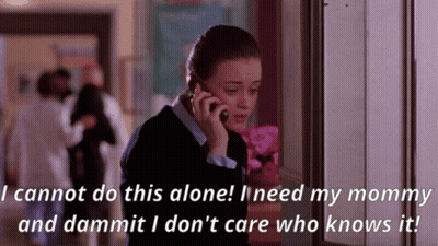 A Woman Talking On A Cell Phone With The Caption " I Cannot Do This Alone ! GIF
