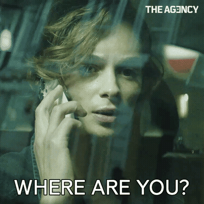 A Woman Talking On A Cell Phone With The Words Where Are You On The Bottom GIF