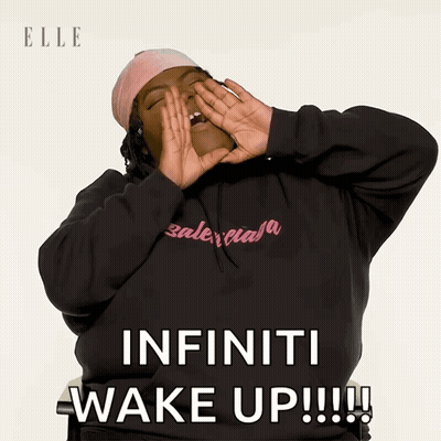 A Woman Wearing A Balenciaga Hoodie Is Yawning GIF