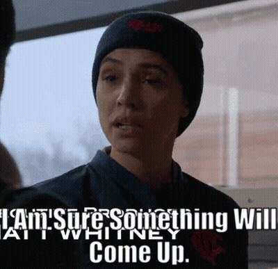 A Woman Wearing A Beanie And A Shirt Says I Am Sure Something Will Come Up GIF