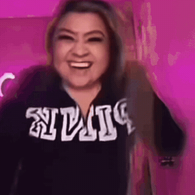 A Woman Wearing A Black Shirt With The Word Always On It GIF