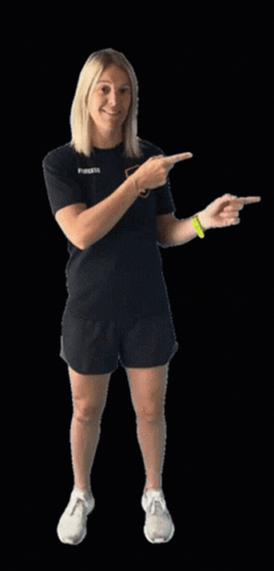 A Woman Wearing A Black T-Shirt That Says ' Freedom ' On It GIF