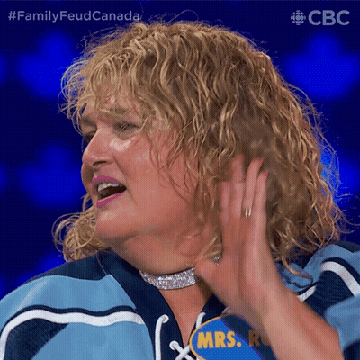 A Woman Wearing A Blue And White Jersey That Says Mrs. R. GIF
