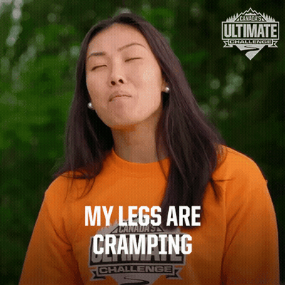 A Woman Wearing A Canada 'S Ultimate Challenge Shirt GIF