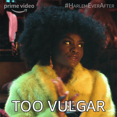 A Woman Wearing A Fur Coat Says Too Vulgar GIF