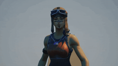 A Woman Wearing A Hat And Goggles Is Standing In Front Of A Blue Sky GIF