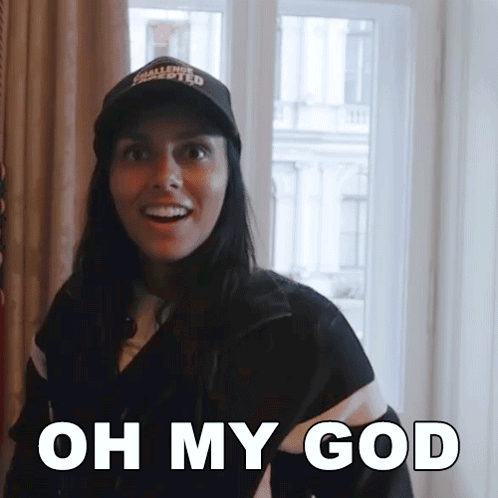 A Woman Wearing A Hat That Says Challenge Accepted GIF