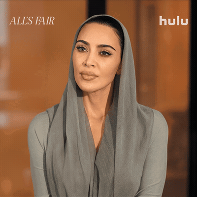 A Woman Wearing A Head Scarf Says No On A Hulu Ad GIF