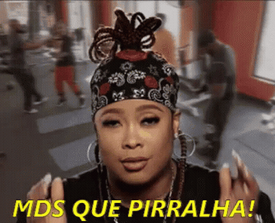 A Woman Wearing A Headband And Earrings Says Mds Que Pirralha . GIF