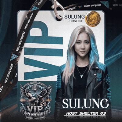 A Woman Wearing A Lanyard That Says Sulung On It GIF