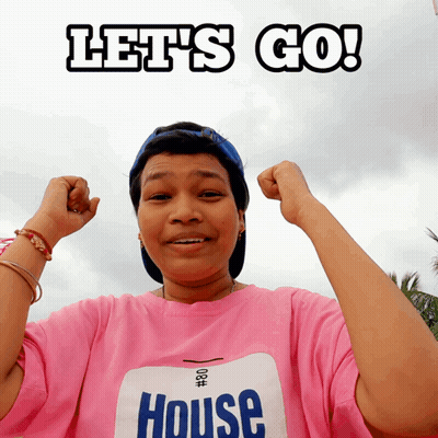 A Woman Wearing A Pink Shirt That Says House On It GIF