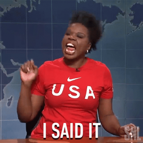 A Woman Wearing A Red Shirt That Says Usa I Said It GIF