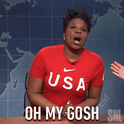 A Woman Wearing A Red Shirt That Says Usa GIF