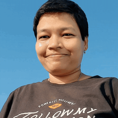 A Woman Wearing A Shirt That Says Powerful Movement 1850 GIF
