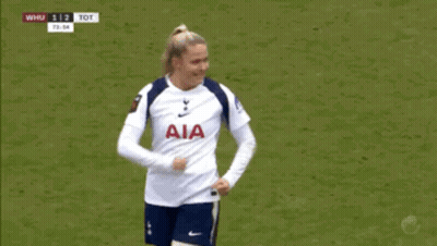 A Woman Wearing A White Aia Jersey Stands On A Field GIF