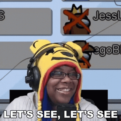 A Woman Wearing A Winnie The Pooh Hat And Headphones Says Let 'S See Let 'S See GIF