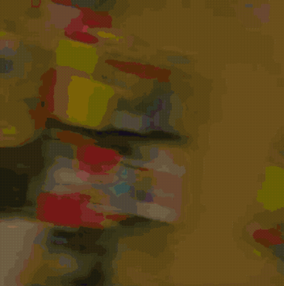 A Woman Wearing Glasses And A Beanie With A Light On Her Head GIF