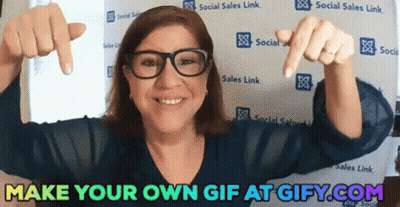 A Woman Wearing Glasses Is Pointing At Herself With The Words Make Your Own Gif At Gify.com Below Her GIF