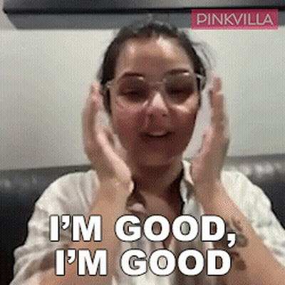 A Woman Wearing Glasses Is Saying I 'M Good I 'M Good GIF