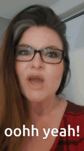 A Woman Wearing Glasses Says " Oohh Yeah " GIF