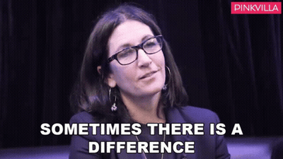 A Woman Wearing Glasses Says Sometimes There Is A Difference . GIF