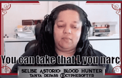 A Woman Wearing Headphones And A Sign That Says You Can Take That L You Mare GIF