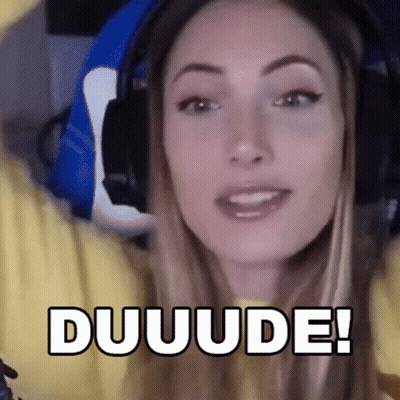 A Woman Wearing Headphones And A Yellow Shirt Says Duuude GIF