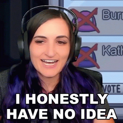 A Woman Wearing Headphones With The Words I Honestly Have No Idea GIF
