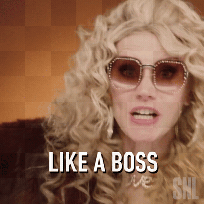 A Woman Wearing Sunglasses And A Fur Coat Says " Like A Boss " GIF