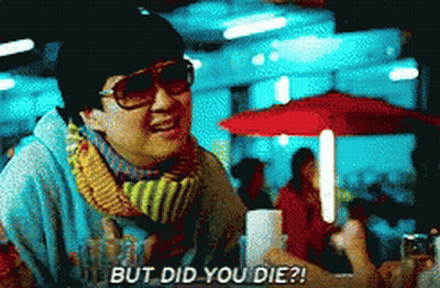 A Woman Wearing Sunglasses Says " But Did You Die " GIF
