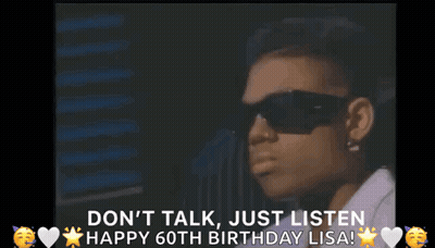 A Woman Wearing Sunglasses Says Do N't Talk Just Listen GIF
