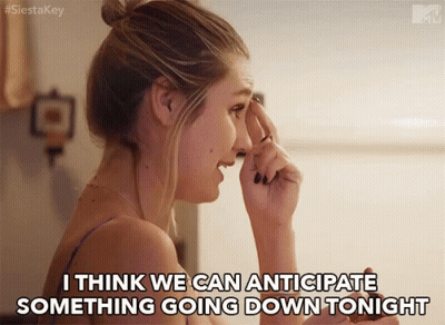 A Woman Wipes Her Eyes With Her Hand And Says I Think We Can Anticipate Something Going Down Tonight GIF