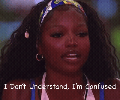 A Woman With A Bandana On Her Head Says I Don 'T Understand I 'M Confused . GIF