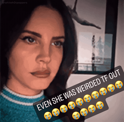 A Woman With A Caption That Says Even She Was Weirded Tf Out GIF