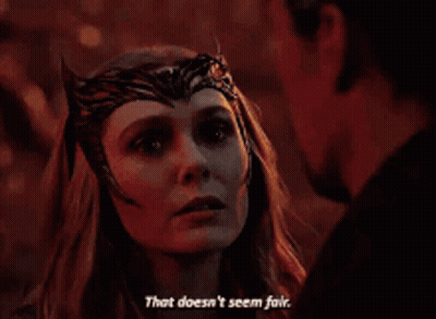 A Woman With A Crown On Her Head Is Talking To A Man And Saying That Does N't Seem Fair . GIF