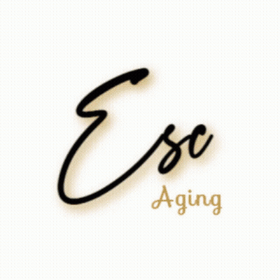 A Woman With A Mask On Her Face Next To A Jar Of Ese Aging GIF