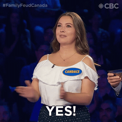 A Woman With A Name Tag That Says Candace GIF
