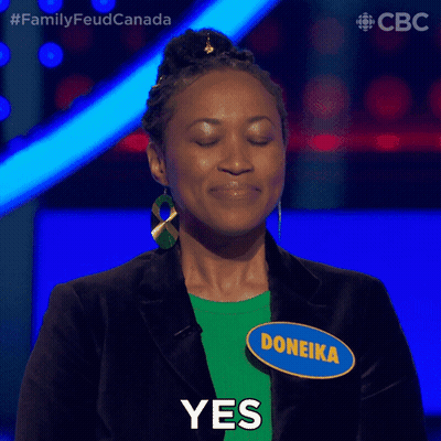 A Woman With A Name Tag That Says Doneika GIF