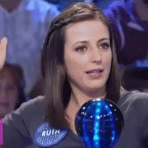 A Woman With A Name Tag That Says Ruth GIF