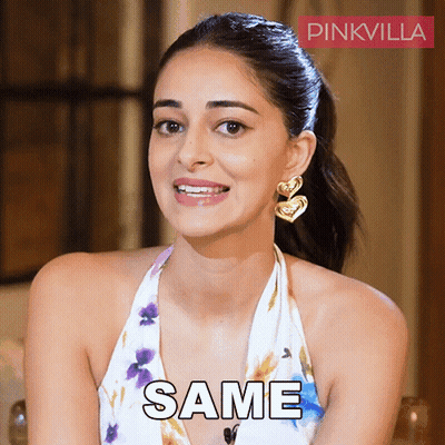 A Woman With A Ponytail Is Smiling And The Word Same Is On The Bottom GIF