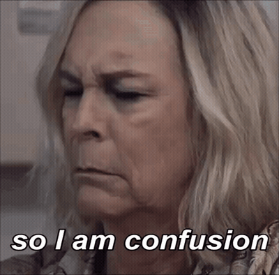 A Woman With A Serious Look On Her Face And The Words So I Am Confusion GIF