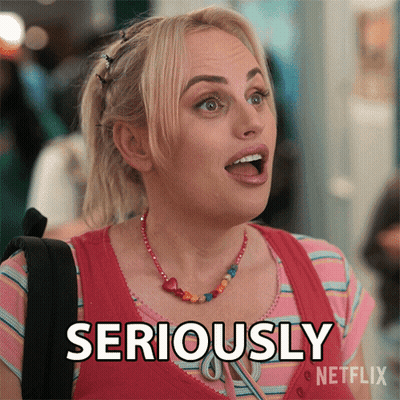 A Woman With A Surprised Look On Her Face Is Making A Seriously Sign GIF