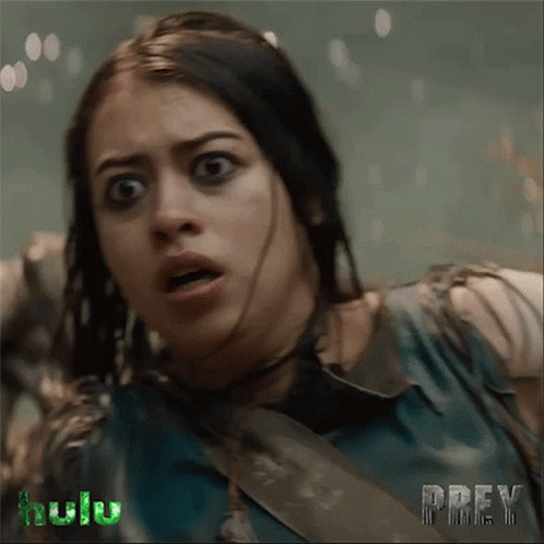 A Woman With A Surprised Look On Her Face Is On A Hulu Ad GIF