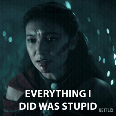 A Woman With Blood On Her Face And The Words Everything I Did Was Stupid GIF